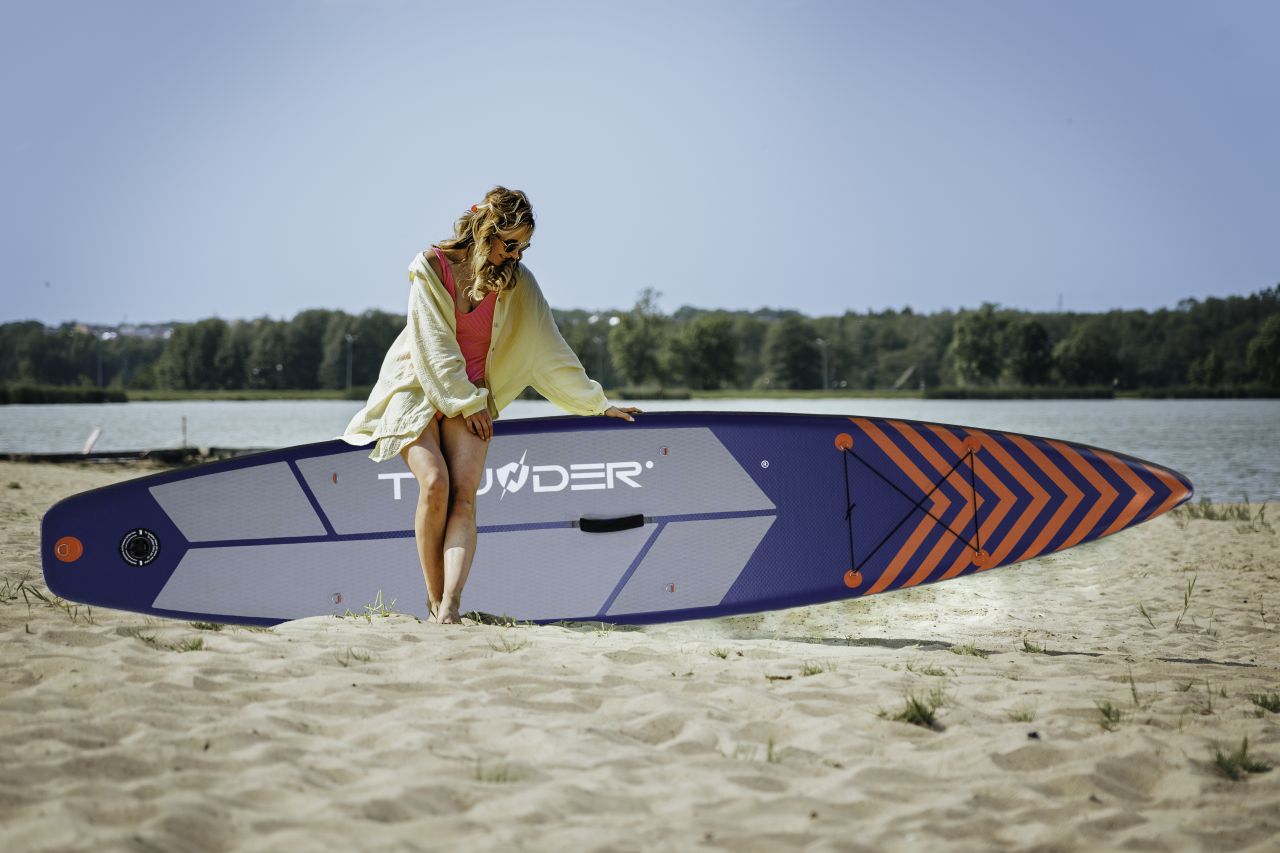 THUNDER OUTDOOR - STEEL RED XXL SUP BOARD - SUP DESZKA KIEGÉSZÍTŐKKEL - 365 X 75 X 15 CM