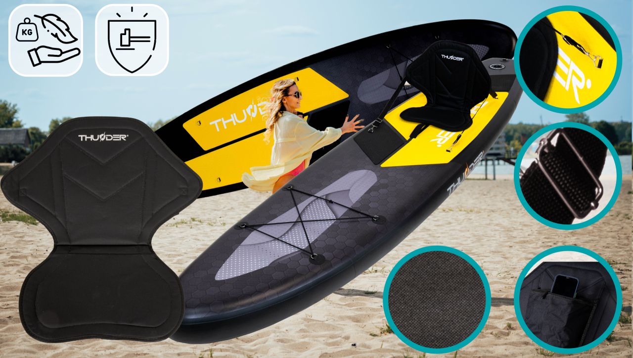 THUNDER OUTDOOR - RAVEN SUP BOARD - SUP DESZKA KIEGÉSZÍTŐKKEL - 320 X 76 X 15 CM