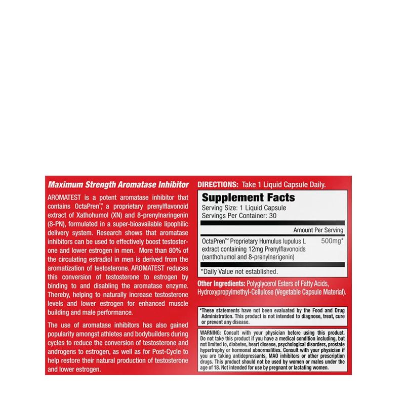 MUSCLEMEDS - AROMATEST - MAXIMUM STRENGTH AROMATASE INHIBITOR - OCTAPREN 500 MG - 30 FOLYADÉKKAPSZULA MUSCLEMEDS - AROMATEST - MAXIMUM STRENGTH AROMATASE INHIBITOR - OCTAPREN 500 MG - 30 FOLYADÉKKAPSZULA