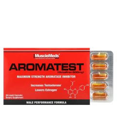 MUSCLEMEDS - AROMATEST - MAXIMUM STRENGTH AROMATASE INHIBITOR - OCTAPREN 500 MG - 30 FOLYADÉKKAPSZULA