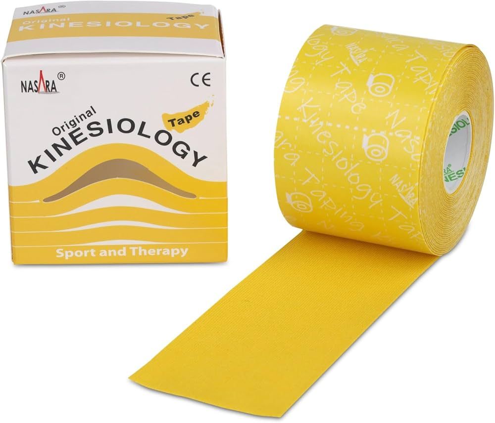 NASARA - ORIGINAL KINESIOLOGY TAPE - 5 CM x 500 CM - KINEZIOLÓGIAI SZALAG - SÁRGA