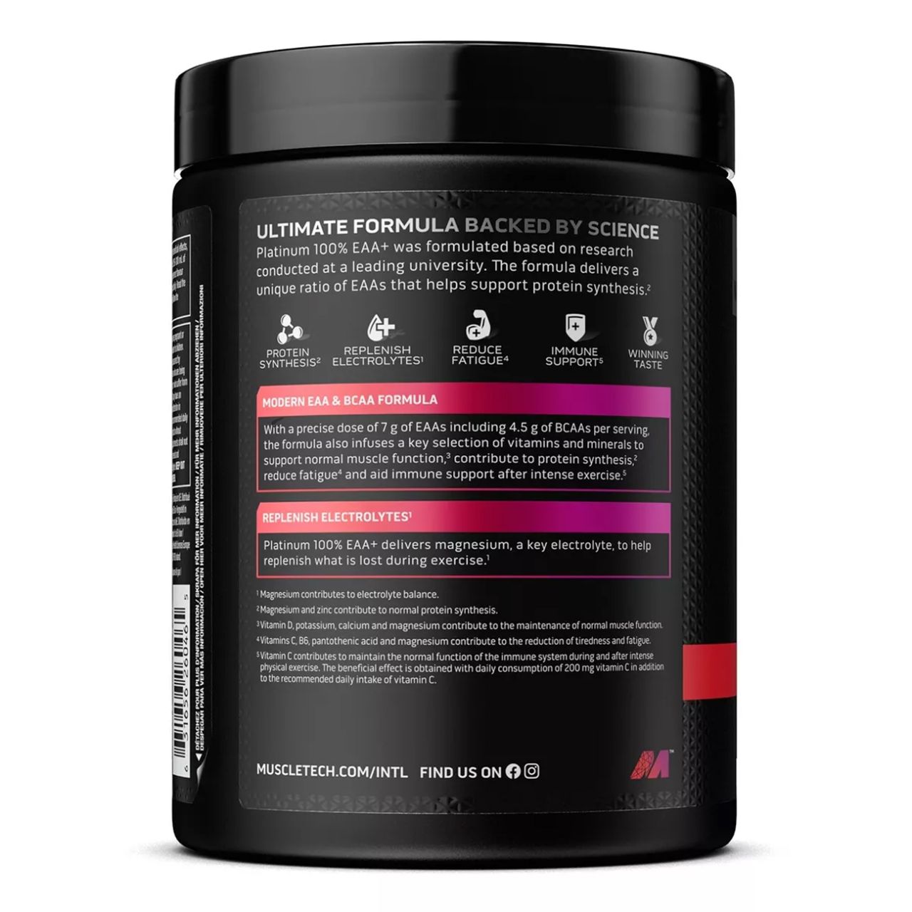 MUSCLETECH - 100% PLATINUM EAA+ ESSENTIAL AMINO ACIDS WITH ELECTROLYTES - 400 G - FRUIT PUNCH