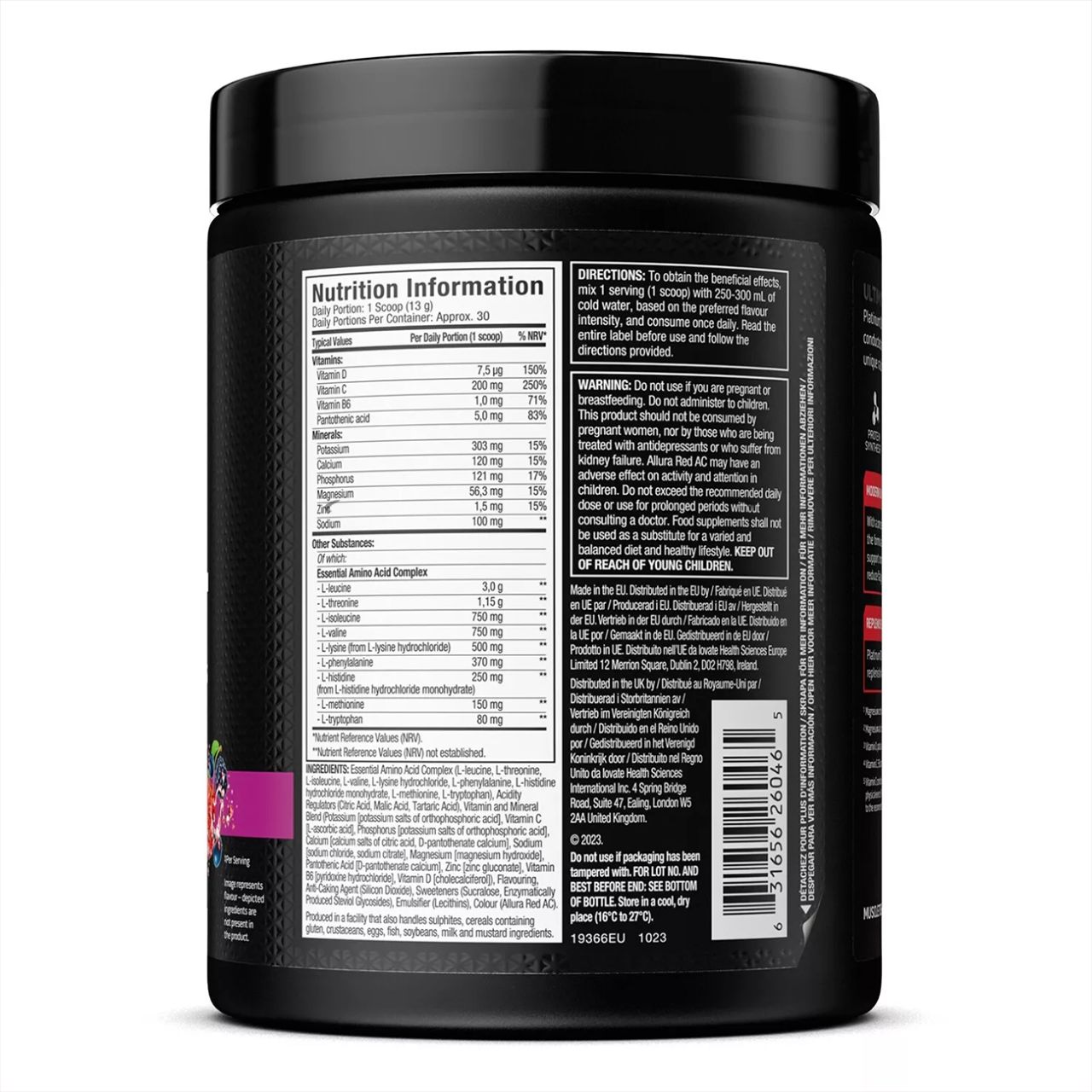 MUSCLETECH - 100% PLATINUM EAA+ ESSENTIAL AMINO ACIDS WITH ELECTROLYTES - 400 G - FRUIT PUNCH