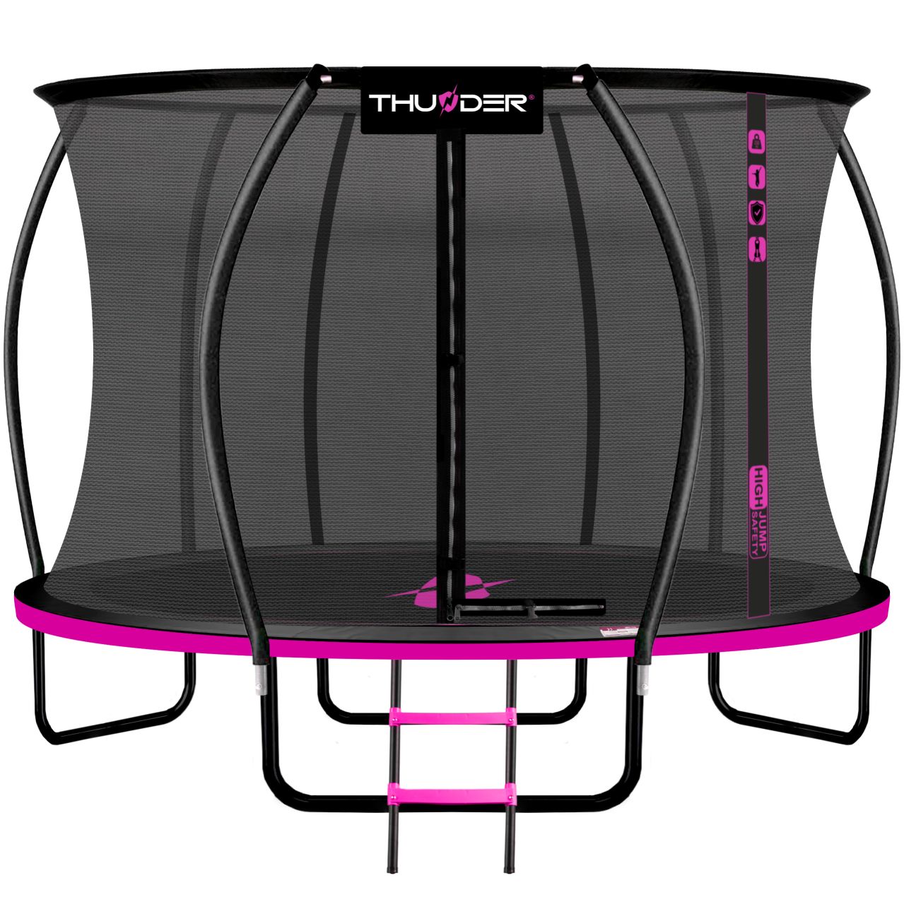 THUNDER OUTDOOR - INSIDE ULTRA 12 FT, PINK - BELSŐ HÁLÓS SPORT TRAMBULIN 374 CM, FEKETE-PINK