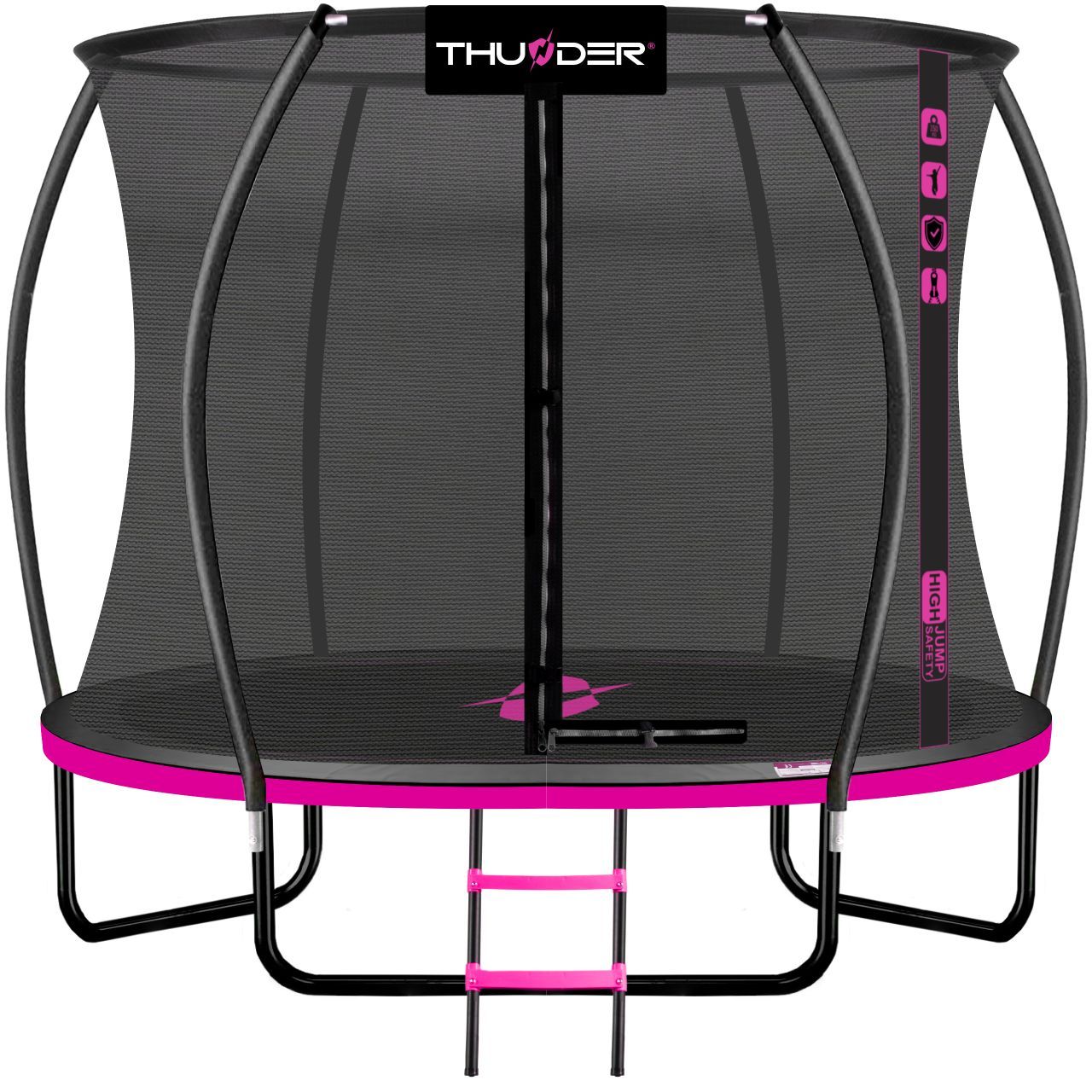 THUNDER OUTDOOR - INSIDE ULTRA 8 FT, PINK - BELSŐ HÁLÓS SPORT TRAMBULIN 255 CM, FEKETE-PINK THUNDER OUTDOOR - INSIDE ULTRA 8 FT, PINK - BELSŐ HÁLÓS SPORT TRAMBULIN 255 CM, FEKETE-PINK