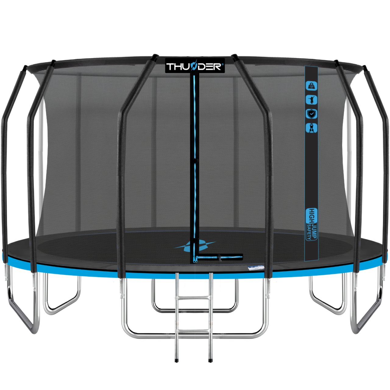 THUNDER OUTDOOR - INSIDE ELITE 16 FT, BLUE - BELSŐ HÁLÓS SPORT TRAMBULIN 488 CM, FEKETE-KÉK