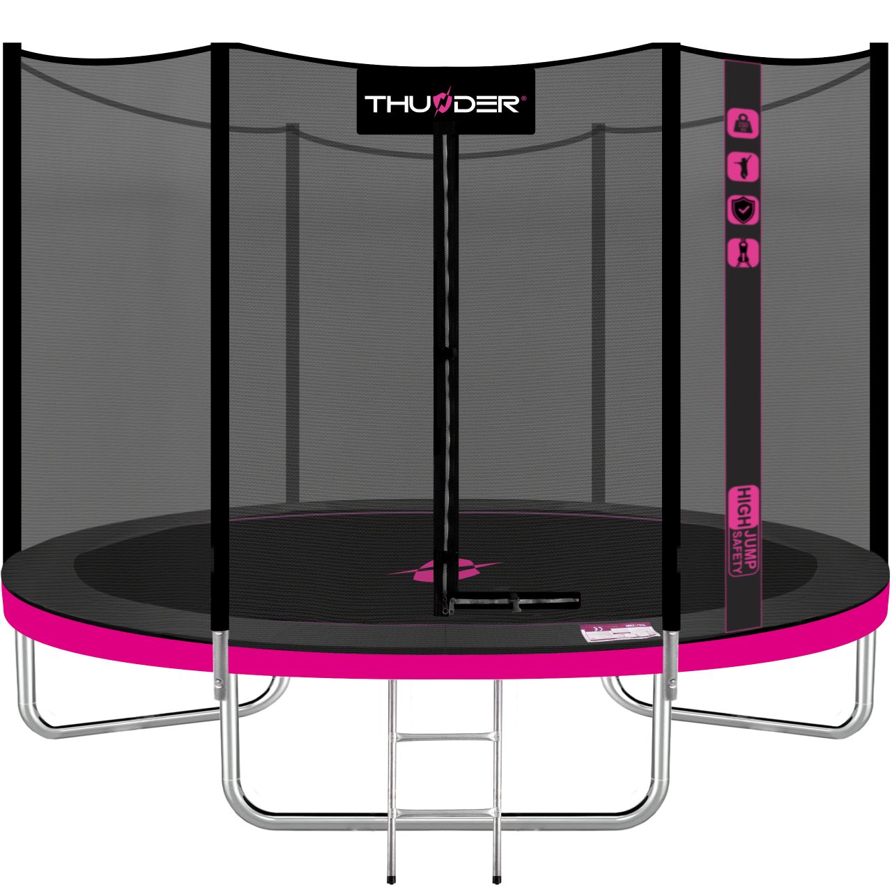 THUNDER OUTDOOR - OUTSIDE PRO 10 FT, PINK - KÜLSŐ HÁLÓS SPORT TRAMBULIN 312 CM, FEKETE-PINK