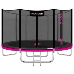 THUNDER OUTDOOR - OUTSIDE PRO 12 FT, PINK - KÜLSŐ HÁLÓS SPORT TRAMBULIN 374 CM, FEKETE-PINK