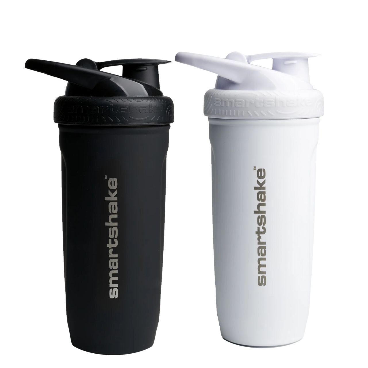 SMARTSHAKE - REFORCE - STAINLESS STEEL SHAKER - BLACK & WHITE SET - 2 x 900 ML