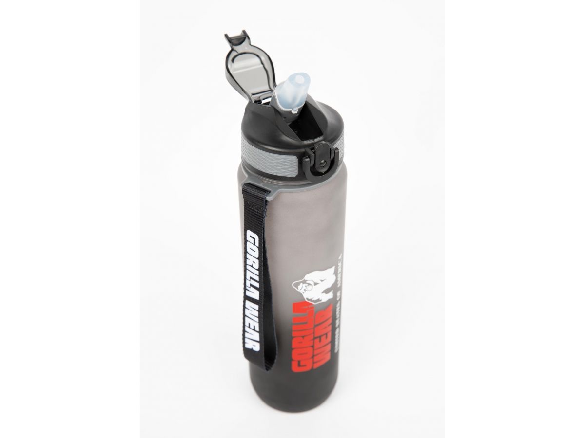 GORILLA WEAR - GRADIENT WATER BOTTLE - BLACK-GREY, SZÍNÁTMENETES VIZESPALACK FEKETE-SZÜRKE, 1000 ML