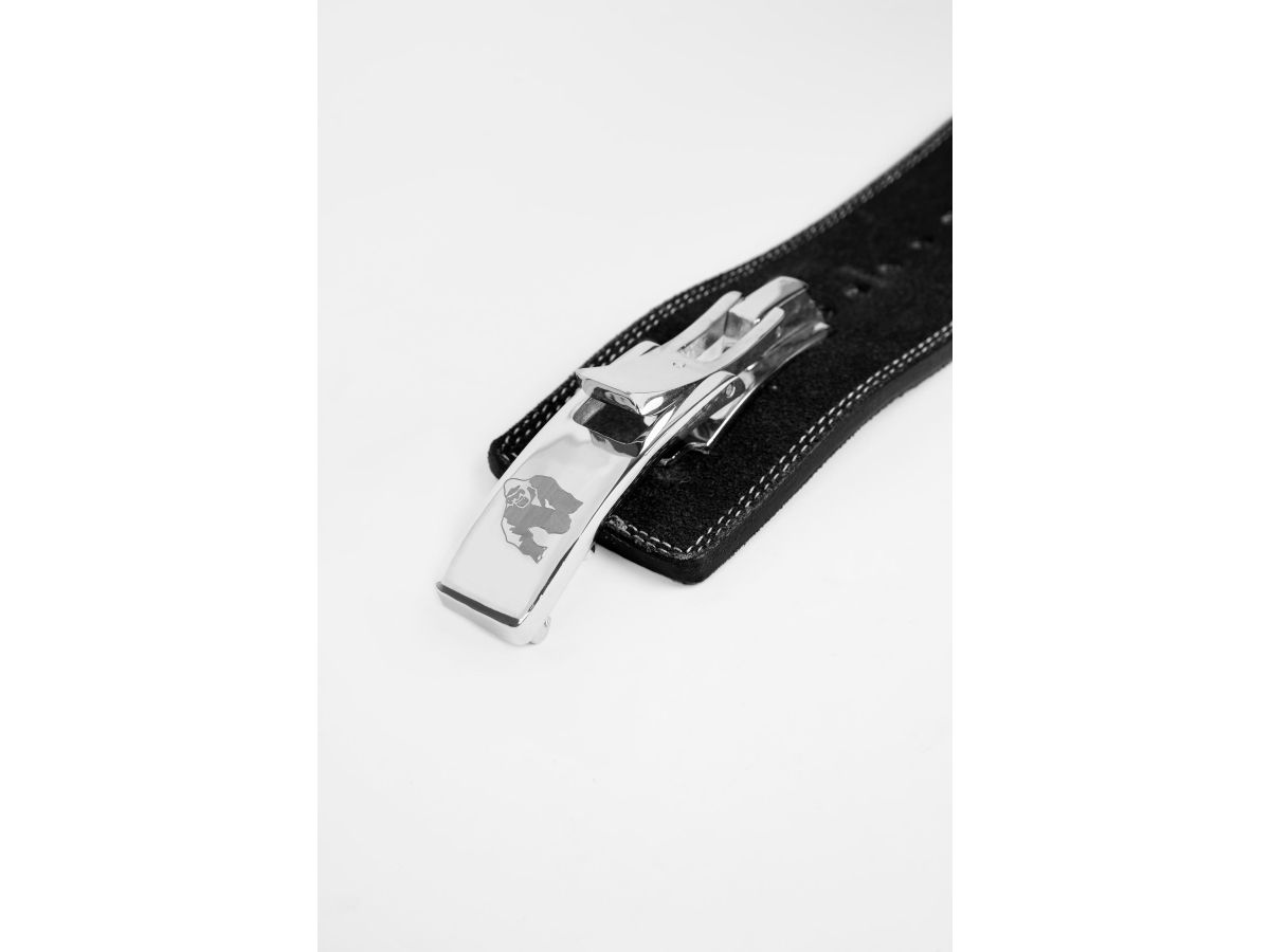 GORILLA WEAR - 4 INCH LEATHER  LEVER BELT - BŐR SÚLYEMELŐ ÖV -  FEKETE