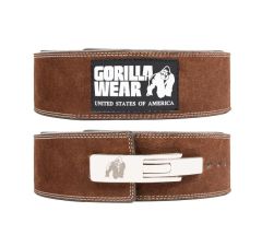 GORILLA WEAR - 4 INCH LEATHER LEVER BELT - BŐR SÚLYEMELŐ ÖV -  BARNA