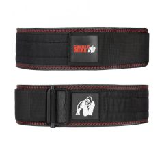 GORILLA WEAR - 4 INCH PREMIUM  LEATHER LIFTING BELT - BŐR SÚLYEMELŐ ÖV - FEKETE