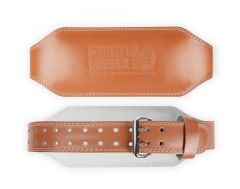 GORILLA WEAR - 6 INCH PADDED LEATHER LIFTING BELT - BŐR SÚLYEMELŐ ÖV - BARNA