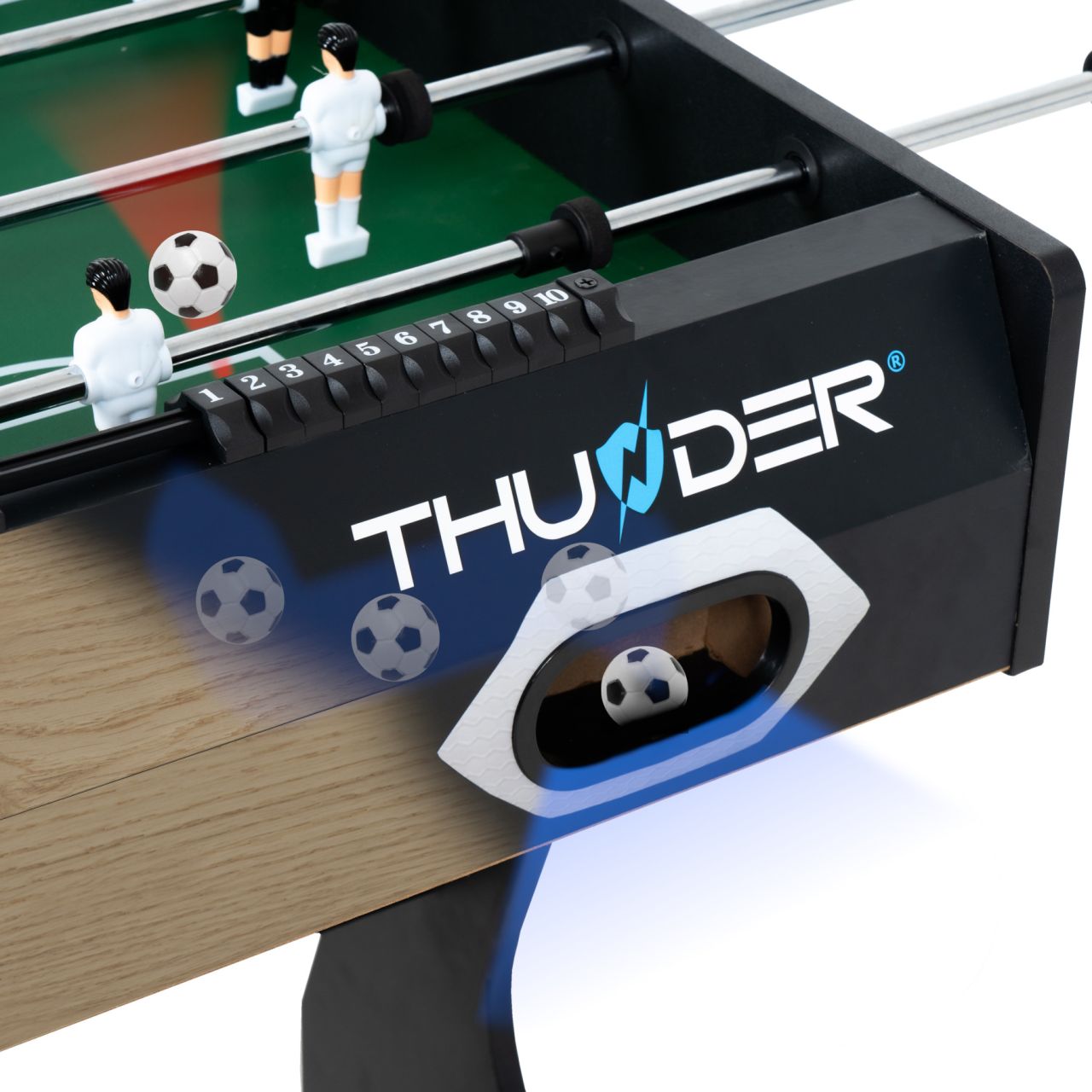 THUNDER - HEXAGON FOOSBALL TABLE - ÖSSZECSUKHATÓ CSOCSÓASZTAL - 121 X 61 X 79 CM