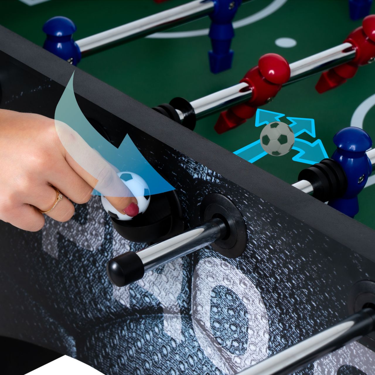 THUNDER - PRO FOOSBALL TABLE - PROFI CSOCSÓASZTAL - 140 X 74 X 88 CM