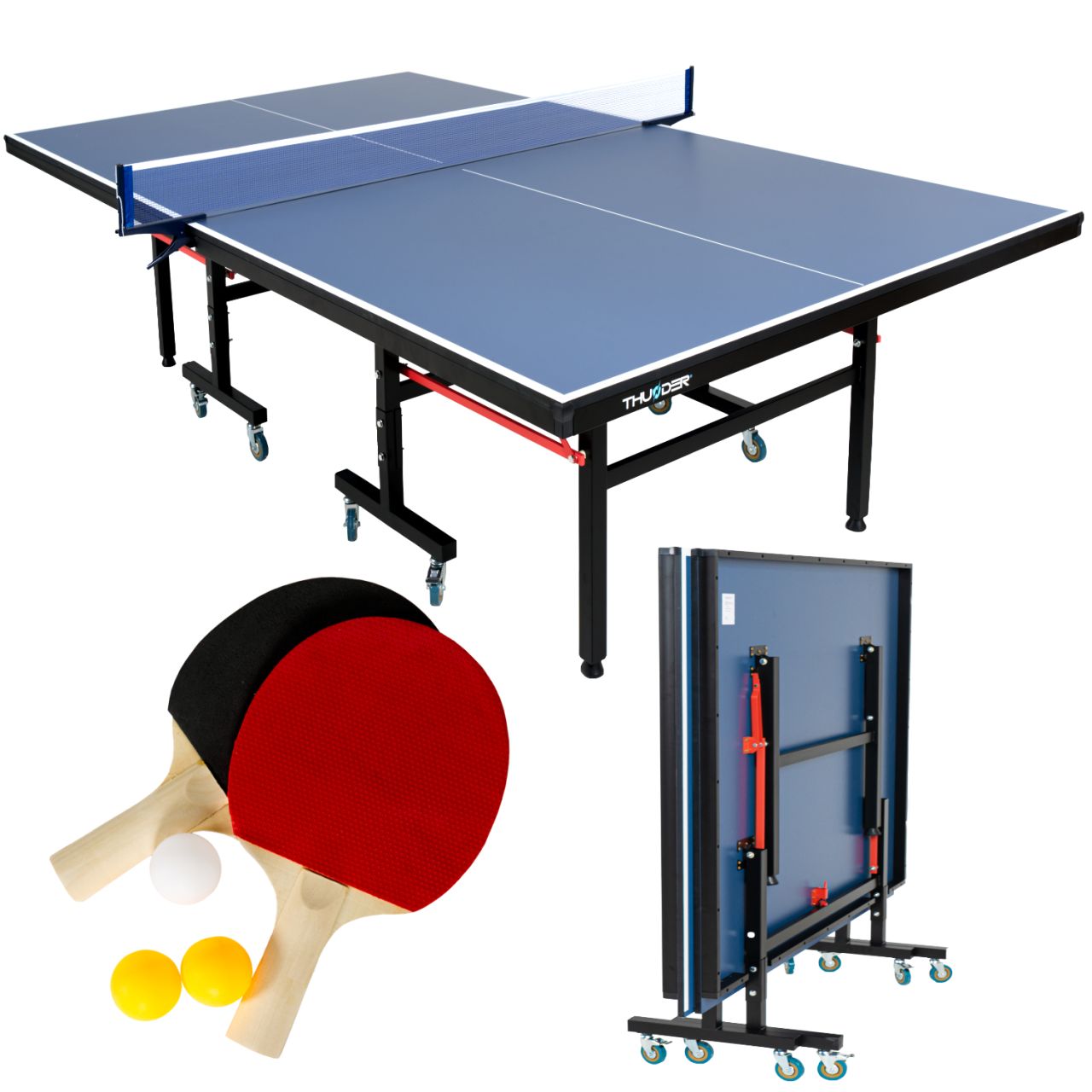 THUNDER - VITAL 18 BELTÉRI PINGPONGASZTAL - 274.5 x 152.5 CM, KÉK