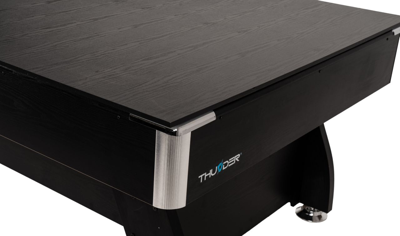 THUNDER - BOLD BLACK 8 FT - BILIÁRDASZTAL TELJES FELSZERELTSÉGGEL - 244 x 132 CM THUNDER - BOLD BLACK 8 FT - BILIÁRDASZTAL TELJES FELSZERELTSÉGGEL - 244 x 132 CM