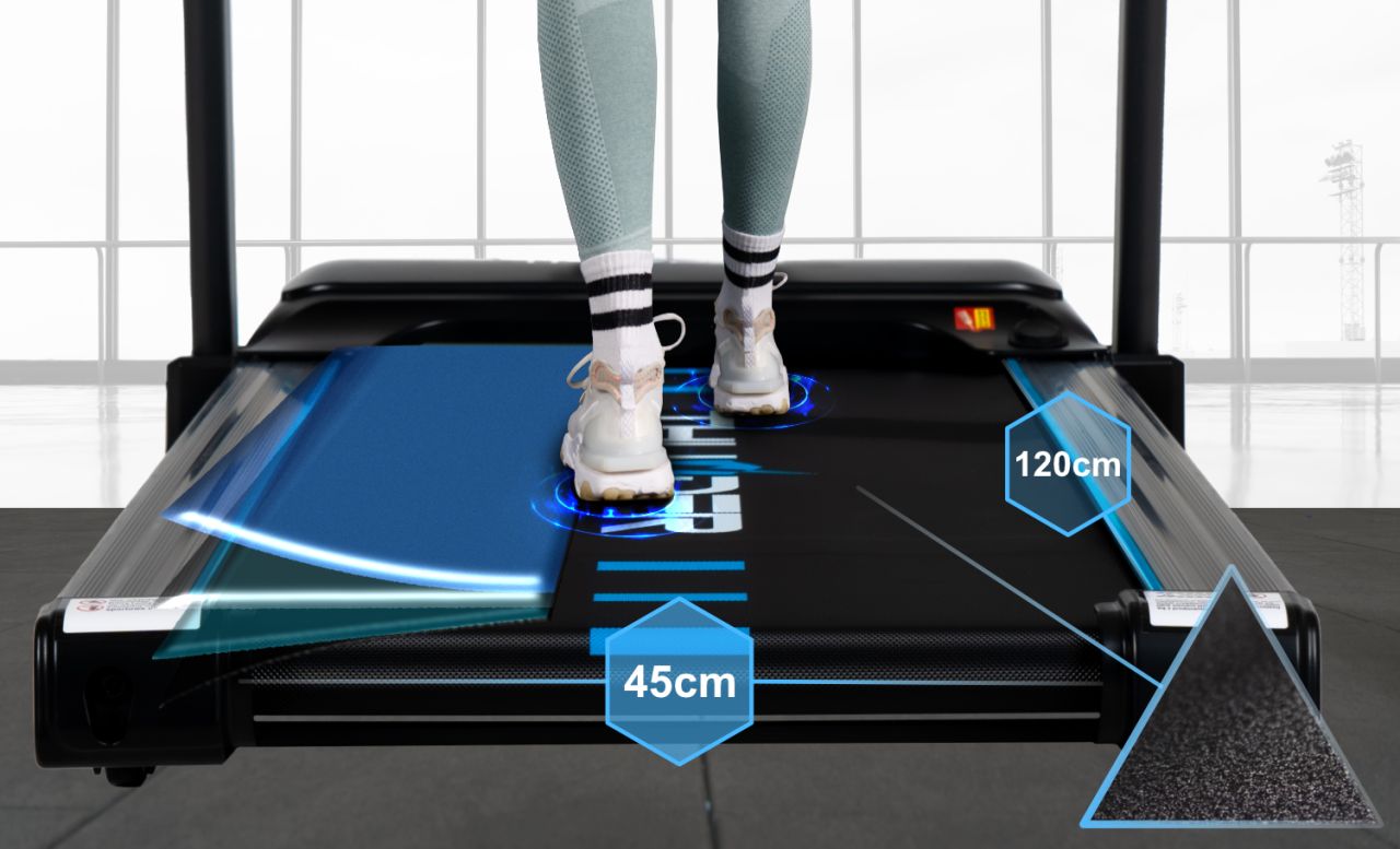 THUNDER - RAPID - DÖNTHETŐ FUTÓFELÜLETŰ OTTHONI FUTÓPAD 17 KM/H VÉGSEBESSÉGGEL, 150 KG TESTSÚLYIG