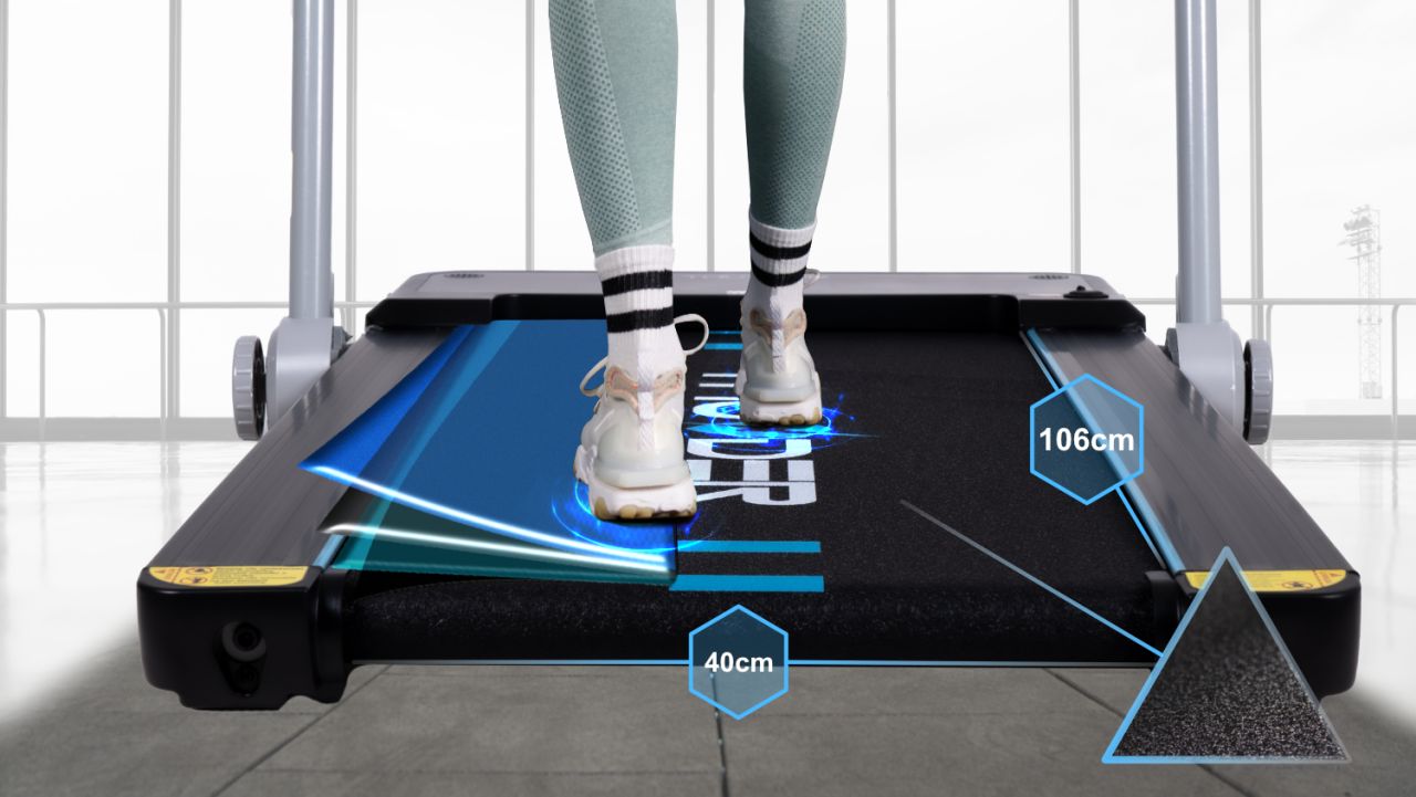 THUNDER - IMPACT - KOMPAKT FUTÓPAD 12 KM/H VÉGSEBESSÉGGEL, 130 KG TESTSÚLYIG, EZÜST