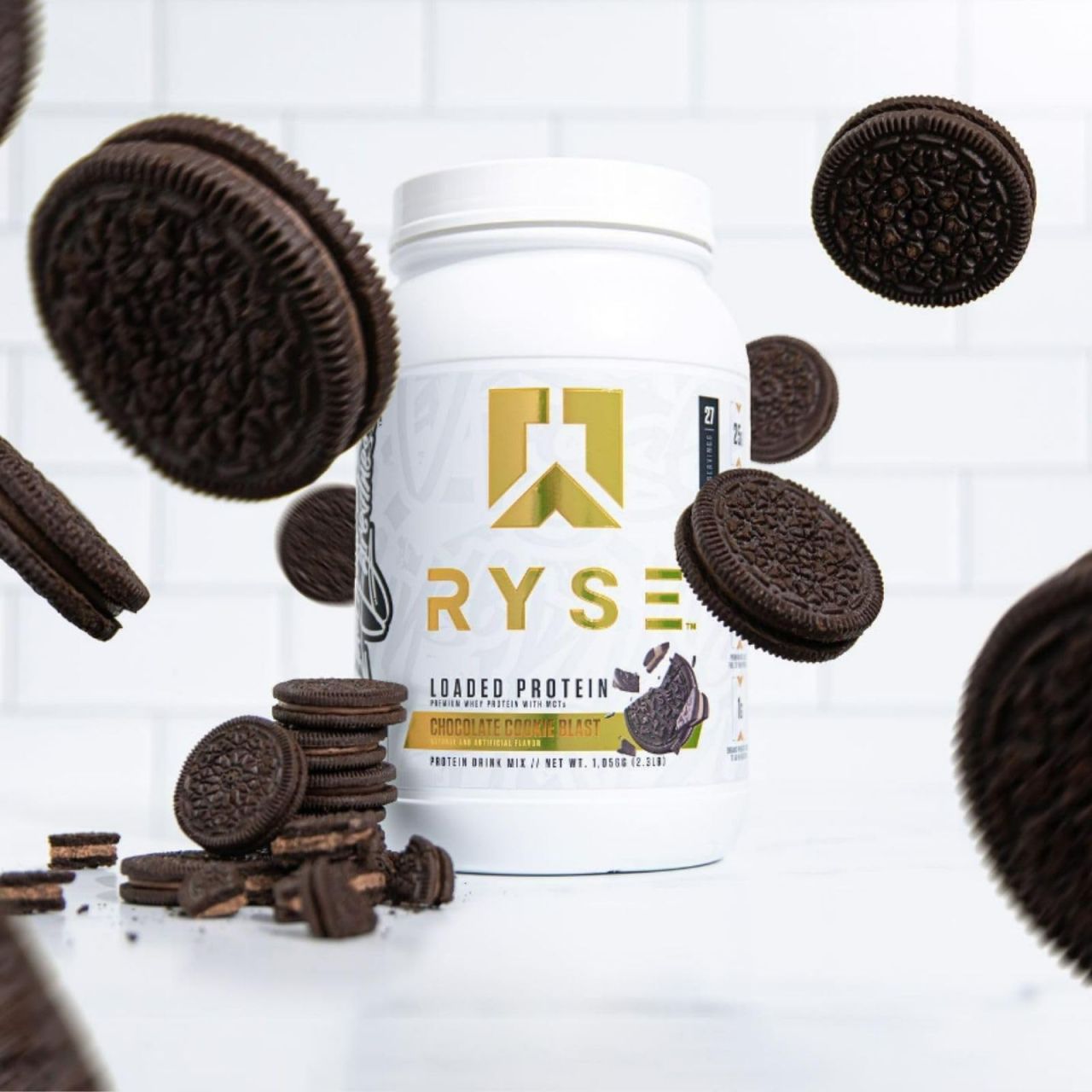 RYSE - LOADED PROTEIN - PREMIUM WHEY PROTEIN WITH MCTs - 782 G - CHOCOLATE COOKIE BLAST FLAVOR