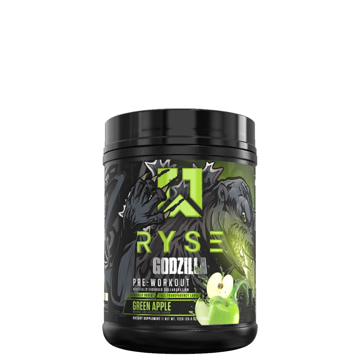 RYSE - GODZILLA PRE-WORKOUT - 852 G - GREEN APPLE FLAVOR