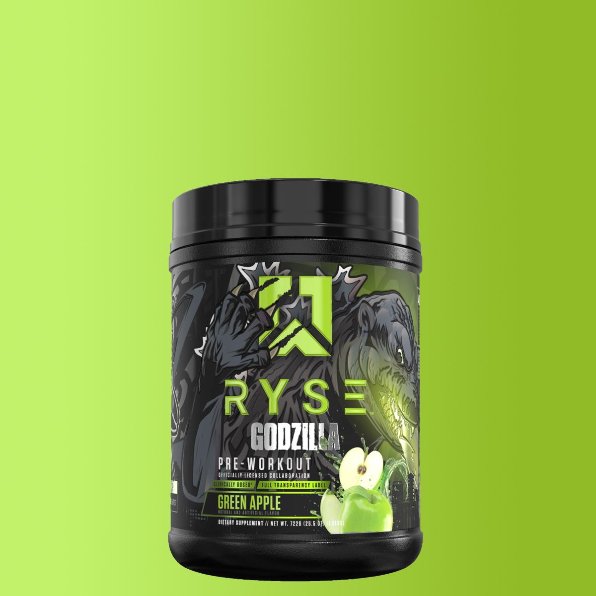 RYSE - GODZILLA PRE-WORKOUT - 852 G - GREEN APPLE FLAVOR