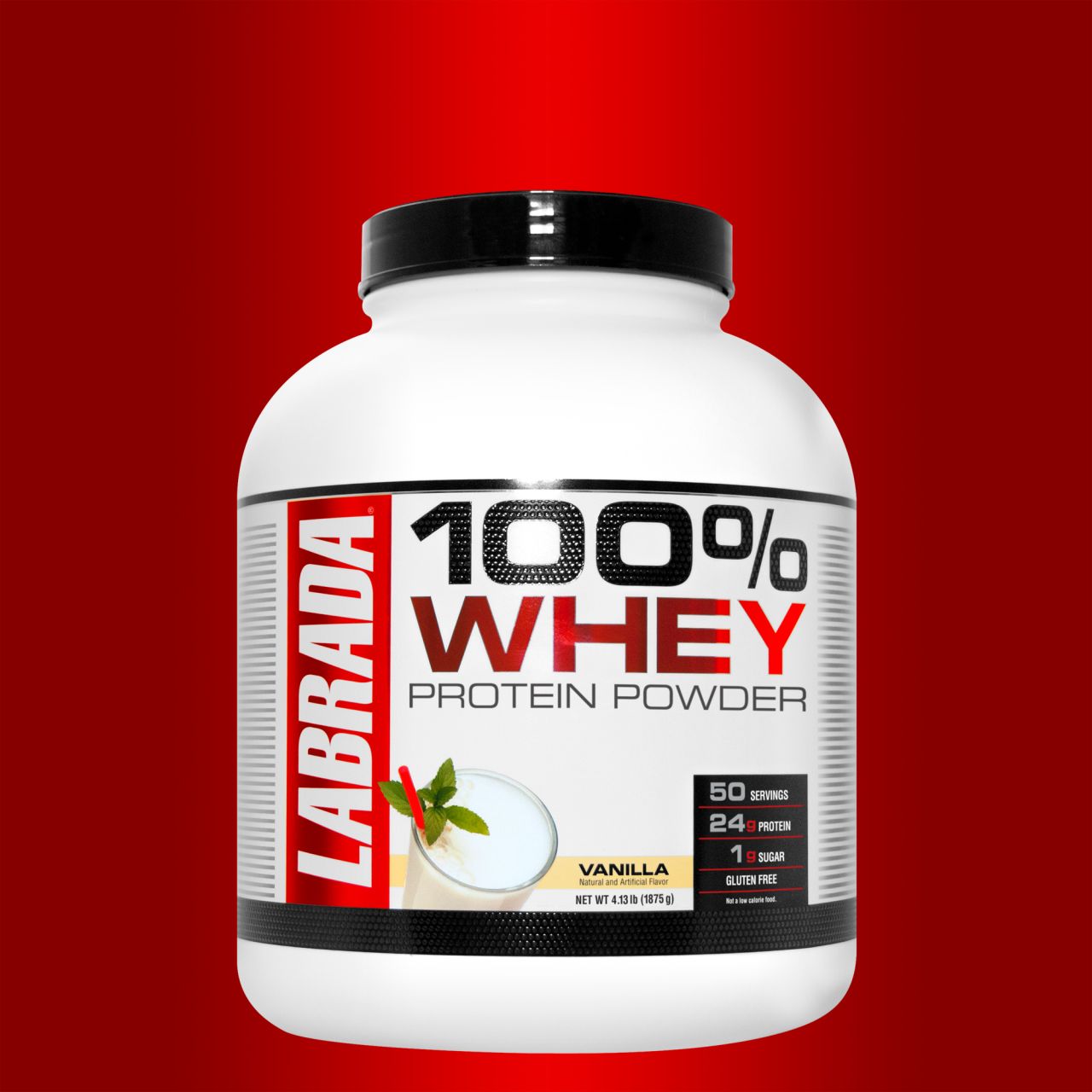 LABRADA - 100% WHEY PROTEIN POWDER - 1875 G, VANÍLIA