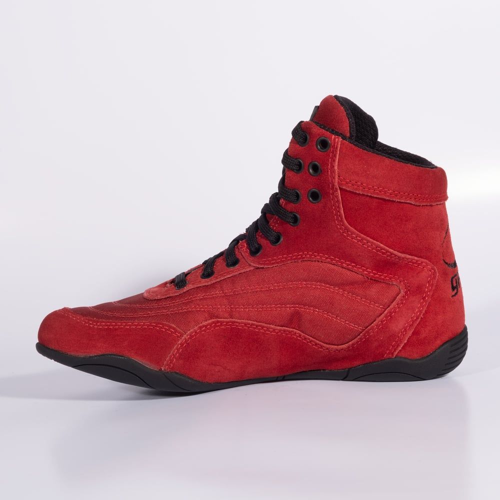 GASP INC - ZEUS THUNDERBOLT V2 HIGH TOP BODYBUILDING SHOES - MAGAS SZÁRÚ TESTÉPÍTŐ CIPŐ, PIROS