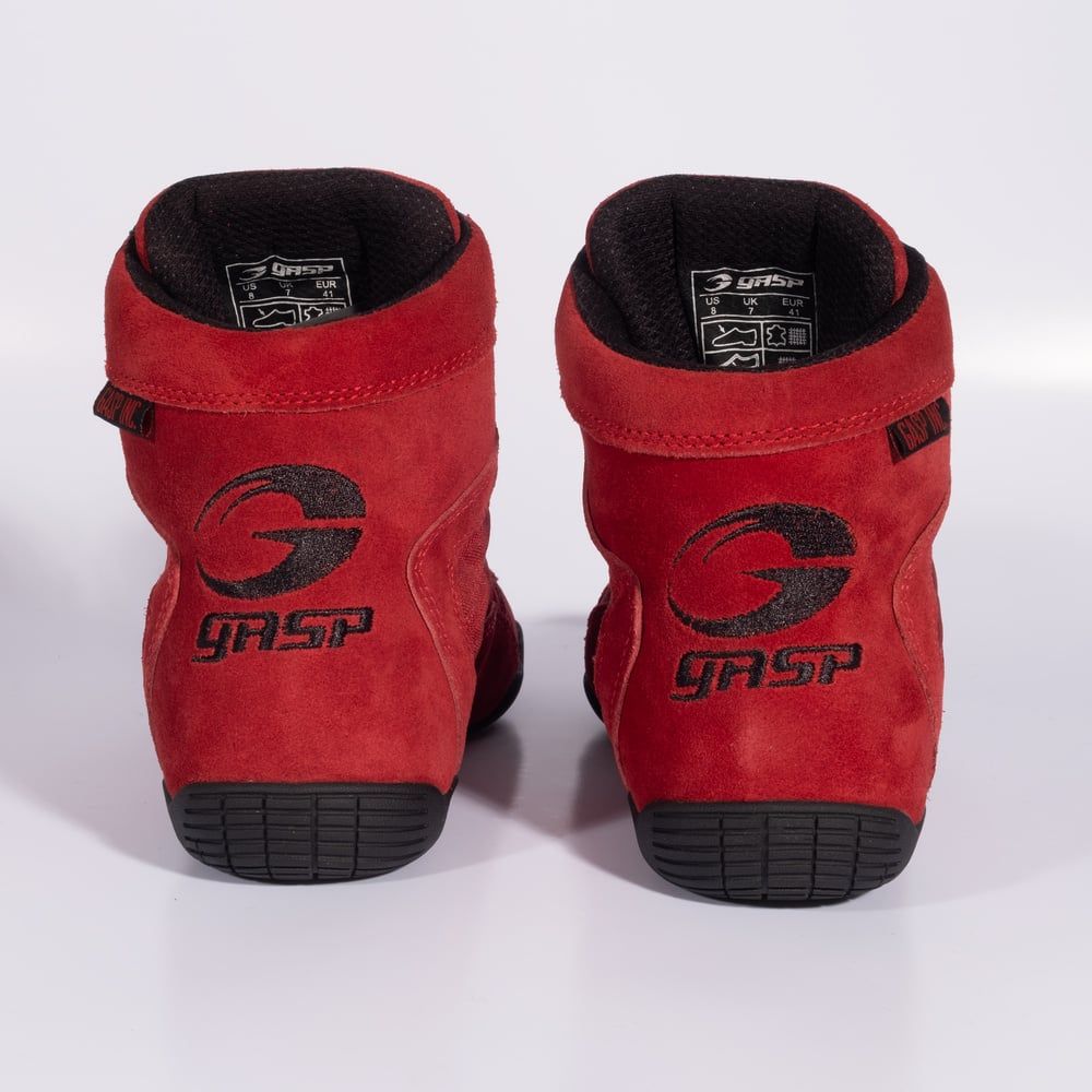 GASP INC - ZEUS THUNDERBOLT V2 HIGH TOP BODYBUILDING SHOES - MAGAS SZÁRÚ TESTÉPÍTŐ CIPŐ, PIROS