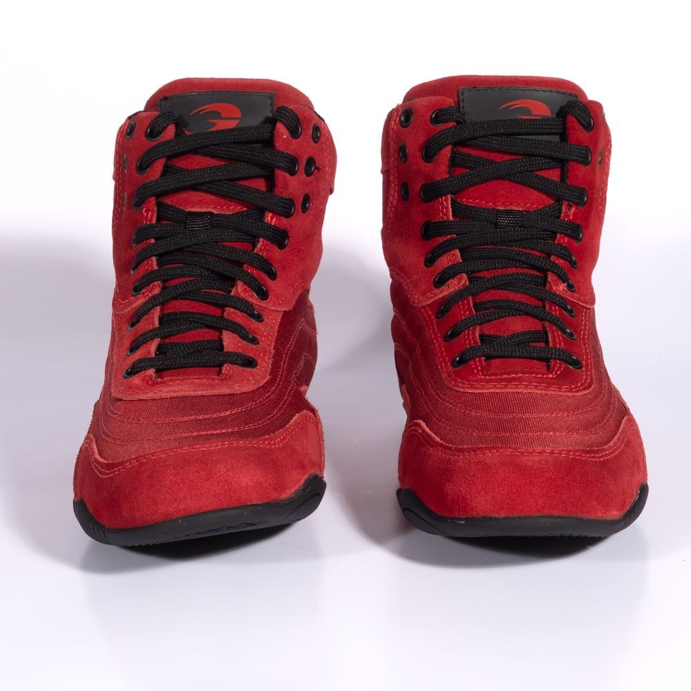 GASP INC - ZEUS THUNDERBOLT V2 HIGH TOP BODYBUILDING SHOES - MAGAS SZÁRÚ TESTÉPÍTŐ CIPŐ, PIROS