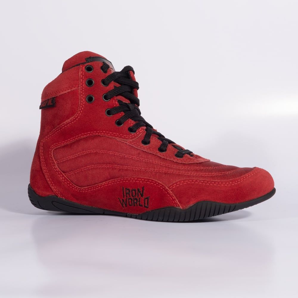 GASP INC - ZEUS THUNDERBOLT V2 HIGH TOP BODYBUILDING SHOES - MAGAS SZÁRÚ TESTÉPÍTŐ CIPŐ, PIROS