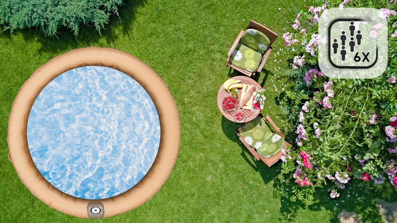 THUNDER - LATTE SPA - VÍZMELEGÍTŐS FELFÚJHATÓ HIDROMASSZÁZS MEDENCE 130 FÚVÓKÁS JACUZZI RENDSZERREL - 205 x 65 CM THUNDER - LATTE SPA - VÍZMELEGÍTŐS FELFÚJHATÓ HIDROMASSZÁZS MEDENCE 130 FÚVÓKÁS JACUZZI RENDSZERREL - 205 x 65 CM