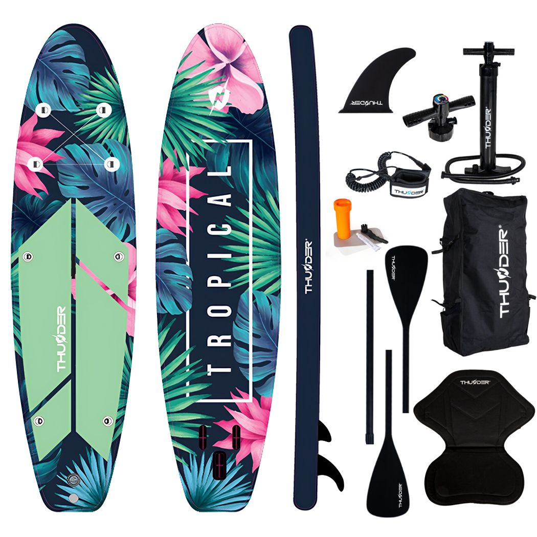 THUNDER OUTDOOR - TROPICAL - SUP DESZKA KIEGÉSZÍTŐKKEL - 320 X 76 X 15 CM THUNDER OUTDOOR - TROPICAL - SUP DESZKA KIEGÉSZÍTŐKKEL - 320 X 76 X 15 CM