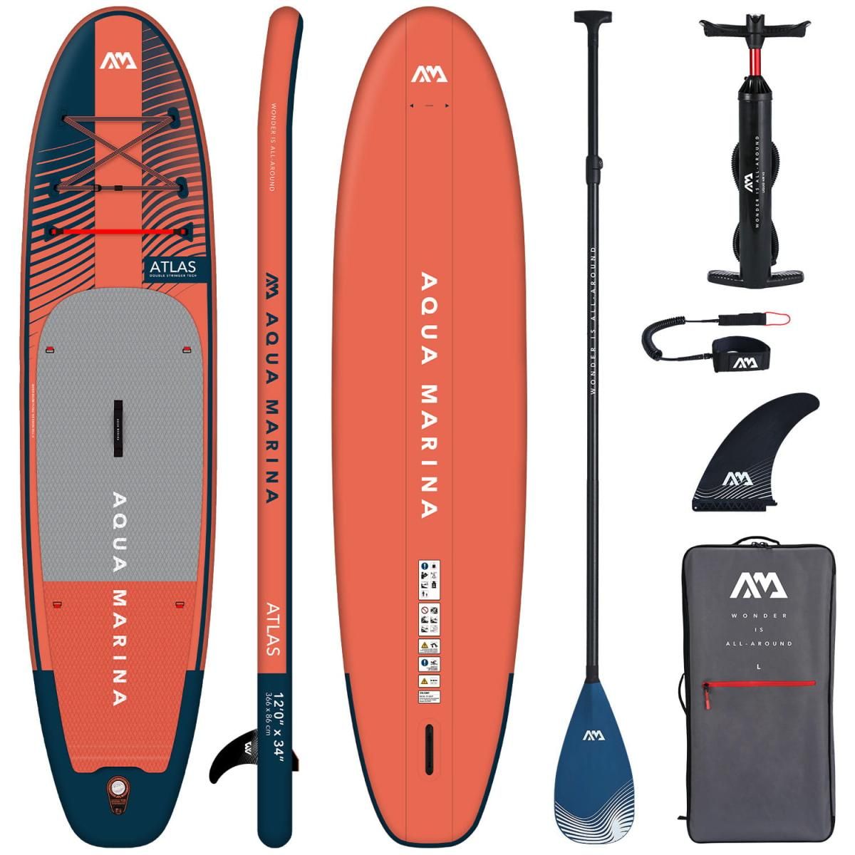 AQUA MARINA - ATLAS SKY GLIDER - ALL-ROUND iSUP DESZKA KIEGÉSZÍTŐKKEL - 366 CM
