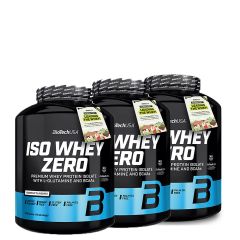 BioTech USA - ISO WHEY ZERO - TEJSAVÓFEHÉRJE - IZOLÁTUM ALAPÚ - 3 x 1816 G
