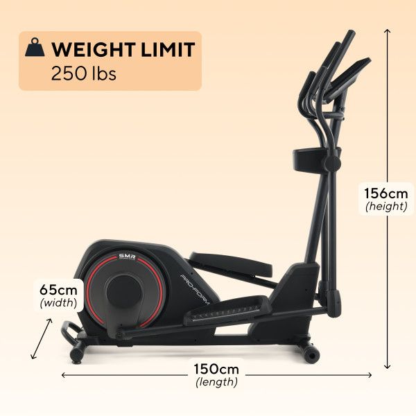 PRO-FORM - SPORT ELLIPTIKUS TRÉNER - 7 KG LENDKERÉK - 115 KG TERHELHETŐSÉG PRO-FORM - SPORT ELLIPTIKUS TRÉNER - 7 KG LENDKERÉK - 115 KG TERHELHETŐSÉG