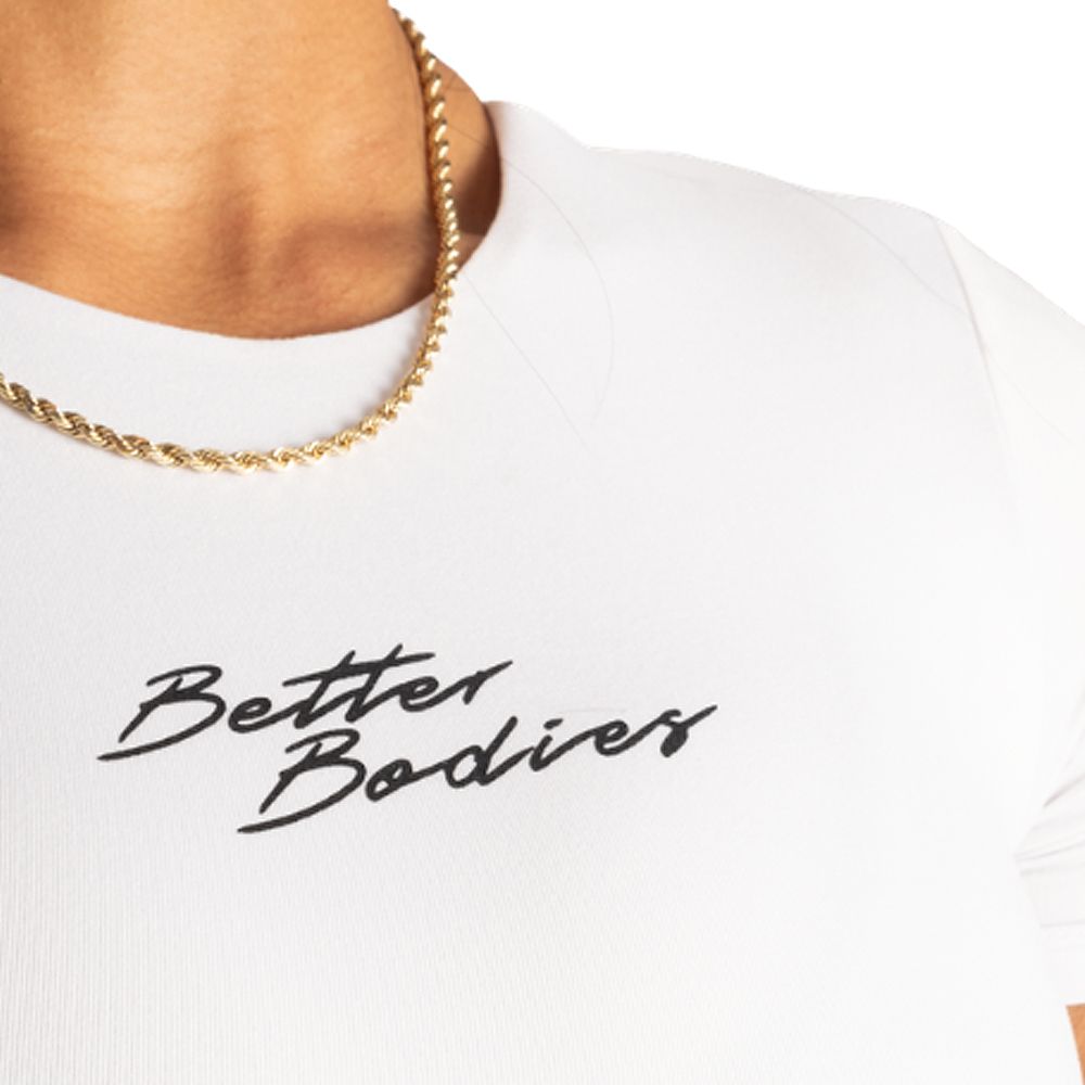 BETTER BODIES - BE RELENTLESS TEE - NŐI CROP - FEHÉR