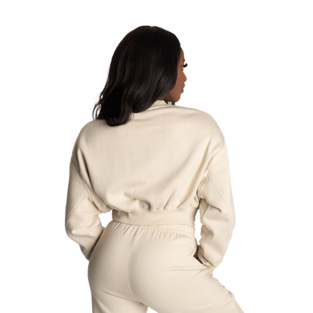 BETTER BODIES - CROP SWEATER - NŐI PULÓVER - VILÁGOS BÉZS BETTER BODIES - CROP SWEATER - NŐI PULÓVER - VILÁGOS BÉZS
