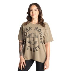 BETTER BODIES - LEGACY OVERSIZED TEE - NŐI PÓLÓ - MOSOTT ZÖLD