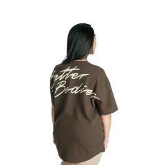 BETTER BODIES - THERMAL OVERSIZED TEE - NŐI PÓLÓ - BARNA
