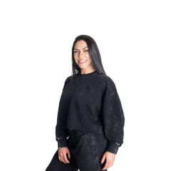 BETTER BODIES - ACID WASHED SWEATER - NŐI PULÓVER - MOSOTT FEKETE