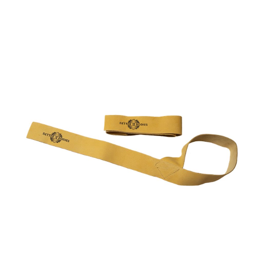 BETTER BODIES - LEATHER LIFTING STRAPS - BŐR FELHÚZÓ HEVEDER - SÁRGA BETTER BODIES - LEATHER LIFTING STRAPS - BŐR FELHÚZÓ HEVEDER - SÁRGA