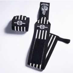 BETTER BODIES - WRIST WRAPS 18 INCH - CSUKLÓSZORÍTÓ - FEKETE/FEHÉR