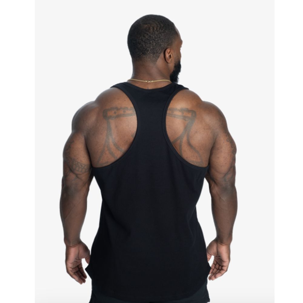 BETTER BODEIS - TEAM RIB ESSENTIAL T-BACK - FÉRFI EDZŐTRIKÓ - FEKETE/FEHÉR