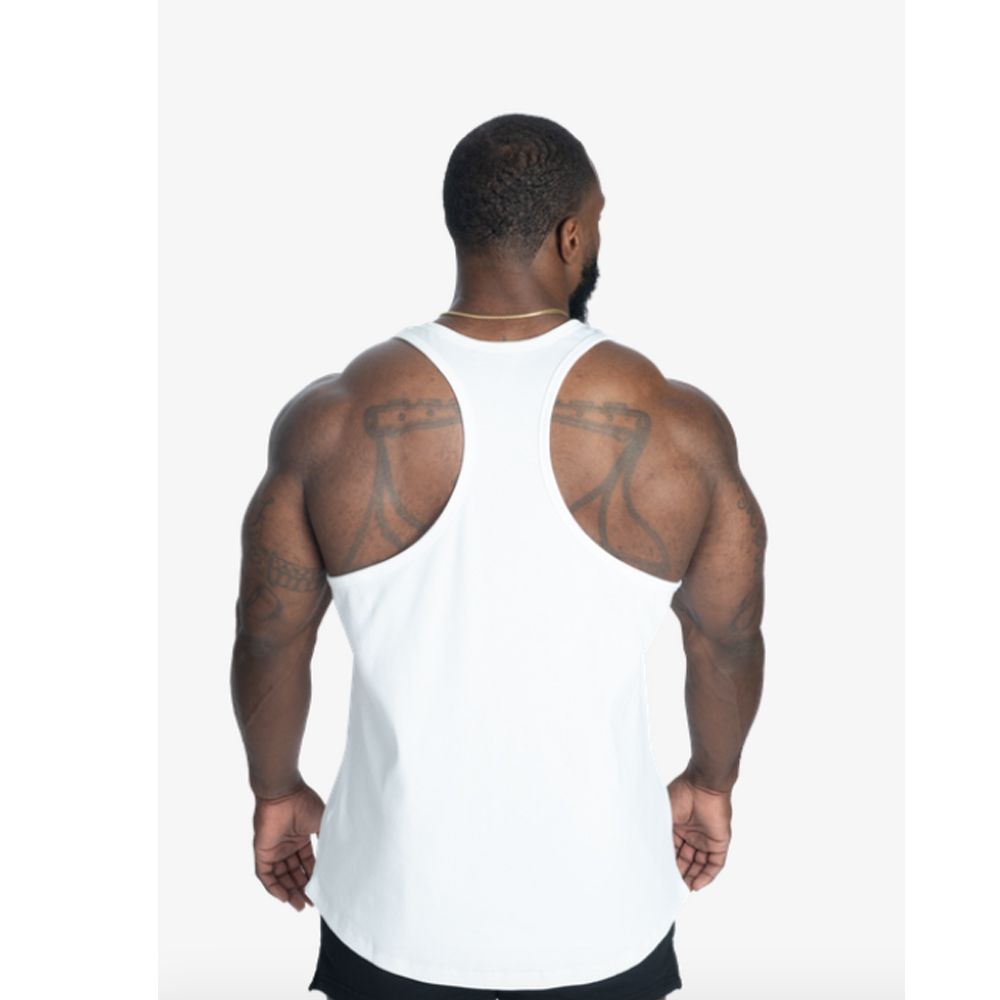 BETTER BODEIS - TEAM RIB ESSENTIAL T-BACK - FÉRFI EDZŐTRIKÓ - FEHÉR/FEKETE