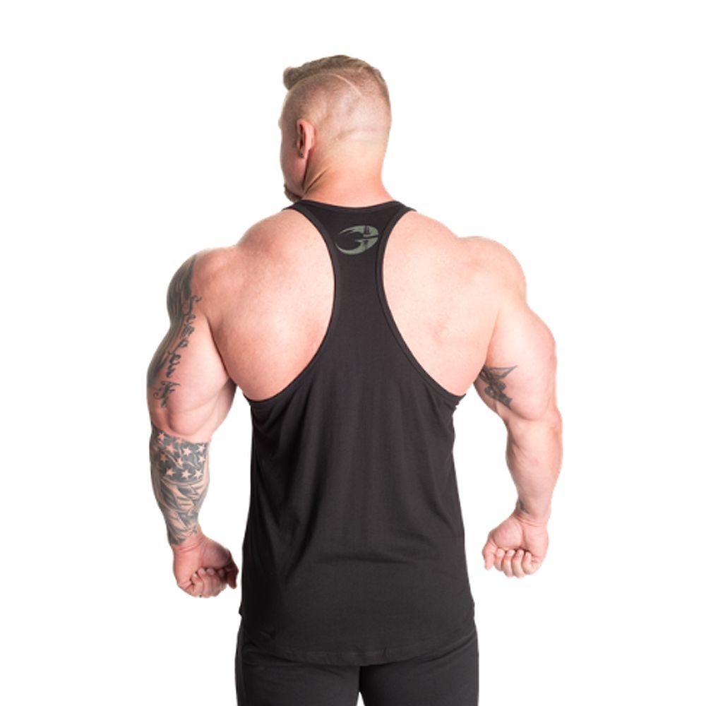 GASP INC - ESSENTIAL T-BACK - EDZŐTRIKÓ - FEKETE/ZÖLD