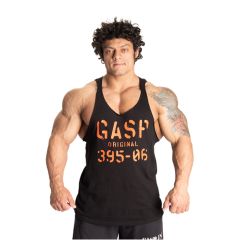 GASP INC - ORIGINAL STRINGER - FÉRFI EDZŐTRIKÓ - FEKETE/NARANCS
