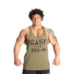 GASP INC - ORIGINAL STRINGER - FÉRFI EDZŐTRIKÓ - MOSOTT ZÖLD