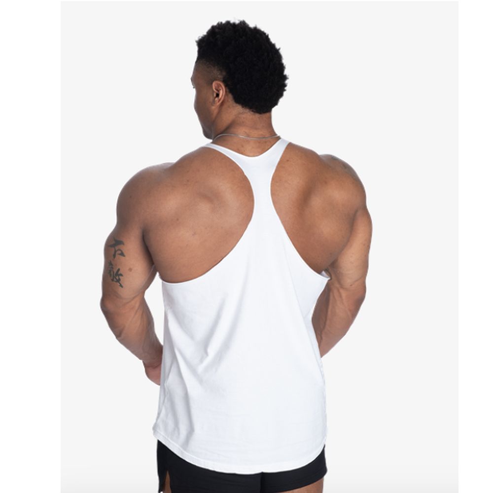 GASP INC - ORIGINAL STRINGER - FÉRFI EDZŐTRIKÓ - FEHÉR/FEKETE